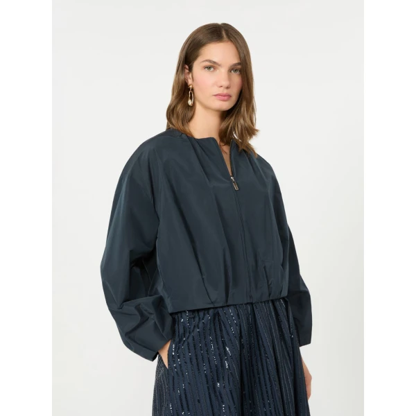 Max Mara Butterfly Short Taffeta Jacket in Navy | Blazers | Coveti