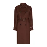 Max Mara Cabina Cashmere Broadcloth Trench Coat in Rust | Trench Coat | Coveti