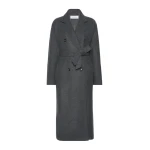 Max Mara Cadmio Oversized Cashmere Jersey Coat in Dark Grey | Coats | Coveti