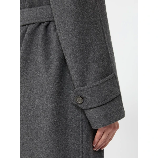Max Mara Cadmio Oversized Cashmere Jersey Coat in Dark Grey | Coats | Coveti