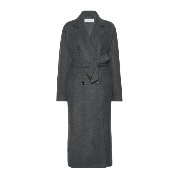 Cadmio Oversized Cashmere Jersey Coat in Dark Grey