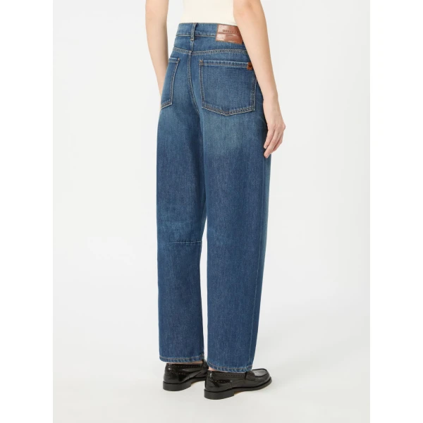 Max Mara Caduca Barrel Leg Jeans in Navy Style 2 | Denim | Coveti
