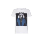 Max Mara Calca William Wegman Print T-Shirt in White | T-shirts | Coveti