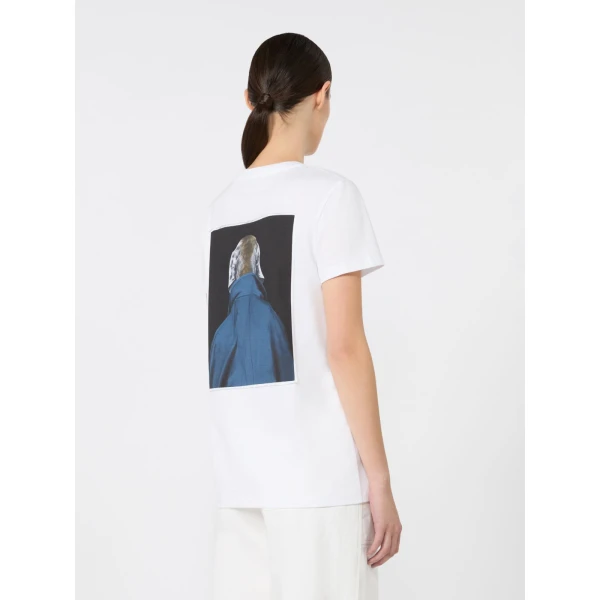 Max Mara Calca William Wegman Print T-Shirt in White | T-shirts | Coveti