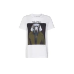 Max Mara Calca William Wegman Print T-Shirt in White Style 2 | T-shirts | Coveti
