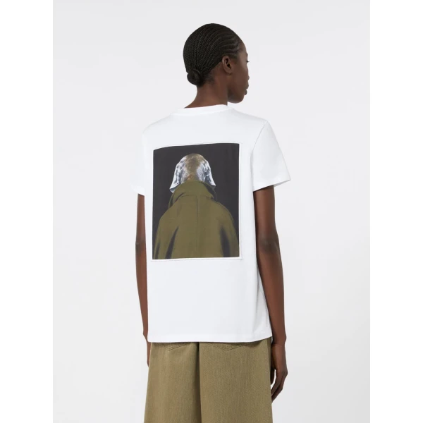 Max Mara Calca William Wegman Print T-Shirt in White Style 2 | T-shirts | Coveti