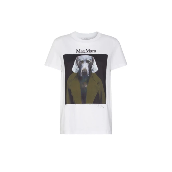 Calca William Wegman Print T-Shirt in White Style 2