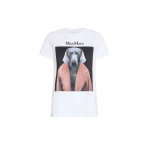 Max Mara Calca William Wegman Print T-Shirt in White Style 3 | T-shirts | Coveti