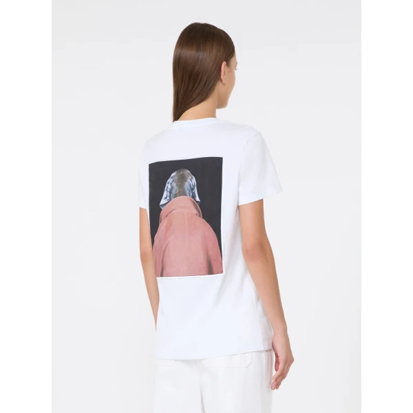 Max Mara Calca William Wegman Print T-Shirt in White Style 3 | T-shirts | Coveti