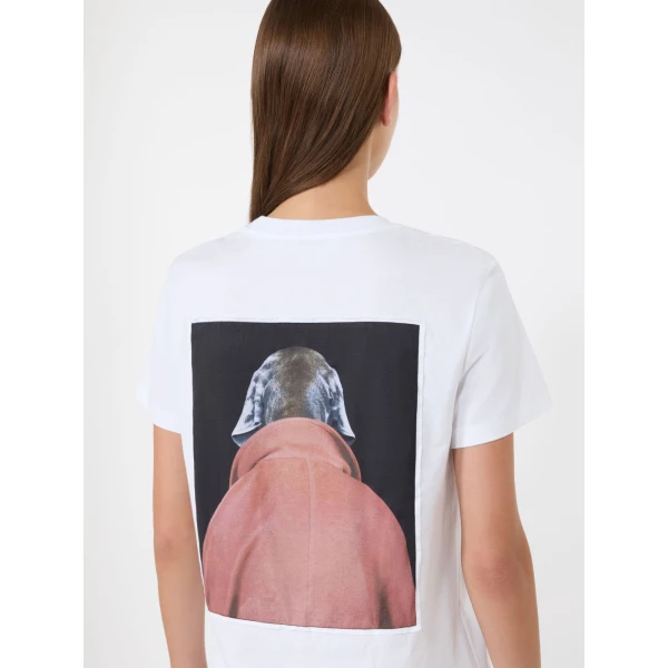 Max Mara Calca William Wegman Print T-Shirt in White Style 3 | T-shirts | Coveti