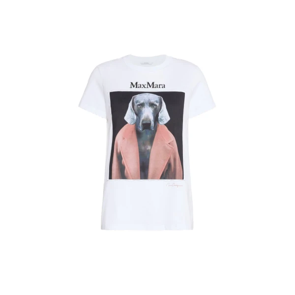 Calca William Wegman Print T-Shirt in White Style 3
