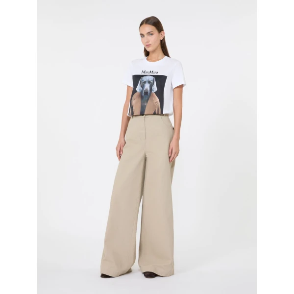 Max Mara Calca William Wegman Print T-Shirt in White Style 4 | T-shirts | Coveti
