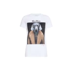 Max Mara Calca William Wegman Print T-Shirt in White Style 4 | T-shirts | Coveti