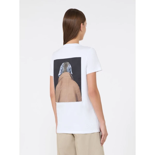 Max Mara Calca William Wegman Print T-Shirt in White Style 4 | T-shirts | Coveti