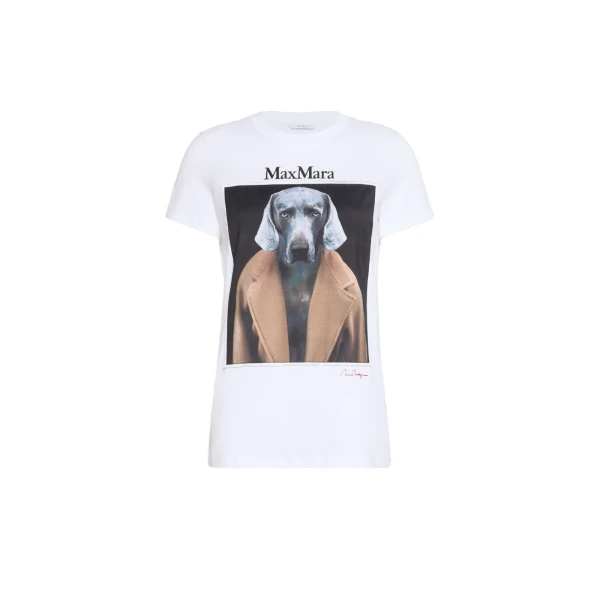 Calca William Wegman Print T-Shirt in White Style 4