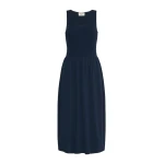 Max Mara Calibri Long Viscose Knit Dress in Navy | Maxi Dresses | Coveti