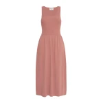 Max Mara Calibri Long Viscose Knit Dress in Terra Cotta | Maxi Dresses | Coveti