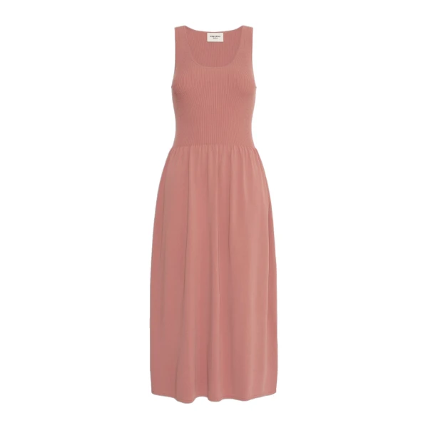 Max Mara Calibri Long Viscose Knit Dress in Terra Cotta | Maxi Dresses | Coveti