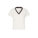 Max Mara Califfo Milano Jersey Boxy T-Shirt in Ivory | T-shirts | Coveti