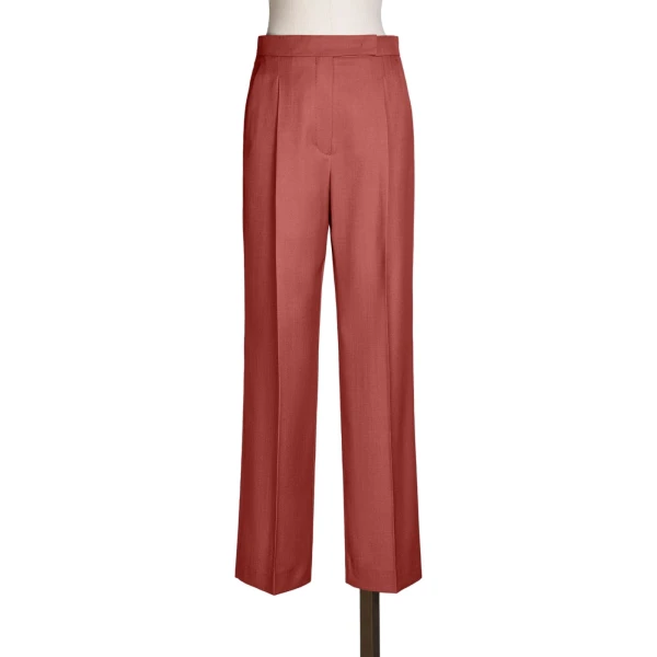 Calte Wool Gabardine Trousers in Red