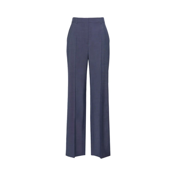Max Mara Cambusa Patterned Wool Trousers in Ultramarine | Tailored pants | Coveti