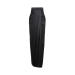 Max Mara Camera Long Silk Satin Skirt in Dark Grey | Maxi Skirts | Coveti