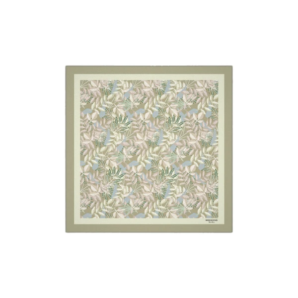 Max Mara Camice Printed Wool and Silk Foulard in Green | Scarves | Coveti