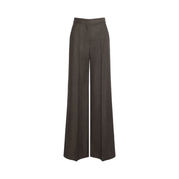 Max Mara Campo Denim-Look Wool Trousers in Black | Denim | Coveti