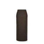 Max Mara Campo Long Felted Wool Skirt in Mud | Maxi Skirts | Coveti