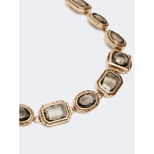 Max Mara Canapa Choker Necklace in Light Grey | Necklace | Coveti