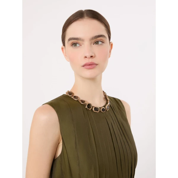 Max Mara Canapa Choker Necklace in Light Grey | Necklace | Coveti