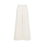 Max Mara Canneti Cotton Bull Denim Wide-Leg Jeans in Ecru | Denim | Coveti