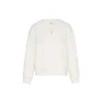 Max Mara Cannone Jersey Hoodie in Ivory | Sweaters | Coveti