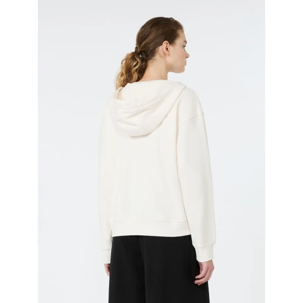 Max Mara Cannone Jersey Hoodie in Ivory | Sweaters | Coveti