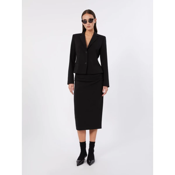 Max Mara Cantico Technical Cady Jacket in Black | Blazers | Coveti