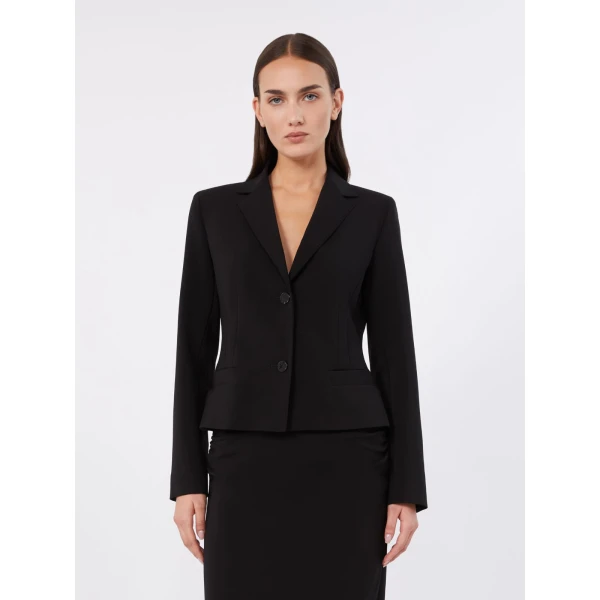 Max Mara Cantico Technical Cady Jacket in Black | Blazers | Coveti