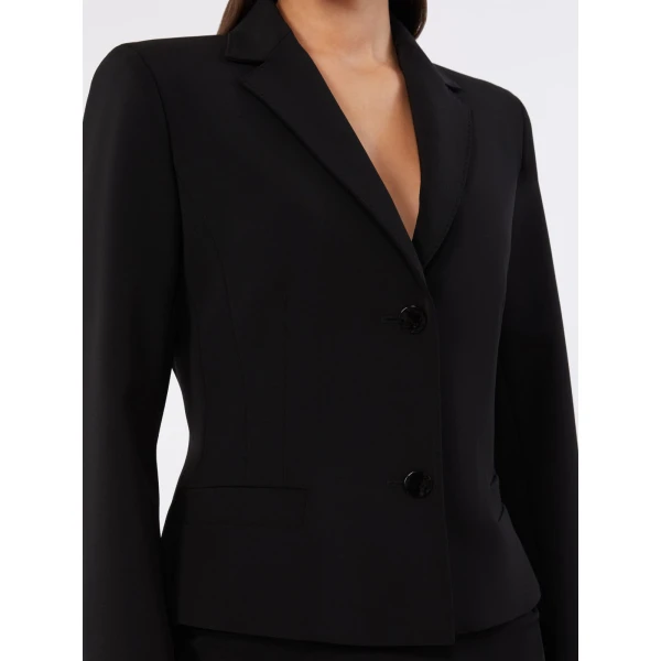 Max Mara Cantico Technical Cady Jacket in Black | Blazers | Coveti