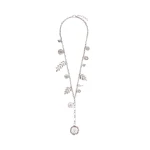 Max Mara Cantore Metal Chain Charm Necklace in Silver | Women | Coveti