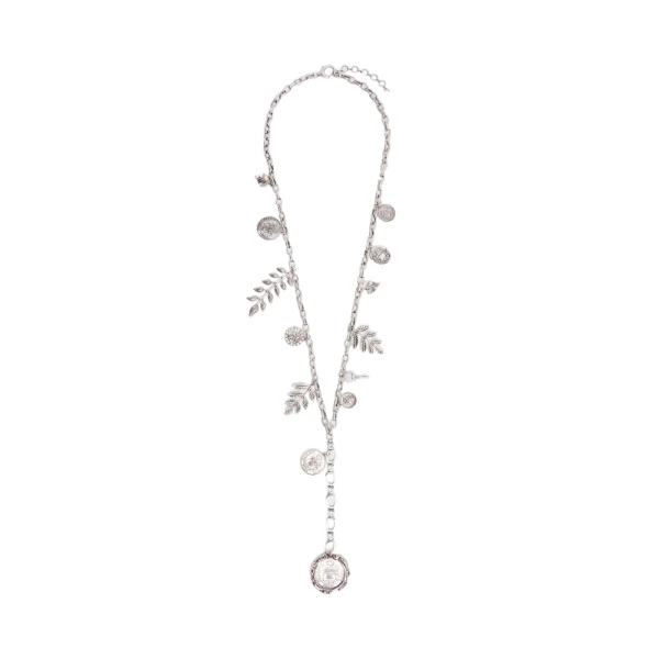 Cantore Metal Chain Charm Necklace in Silver