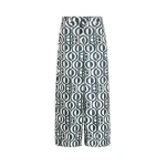 Max Mara Canzone Printed Silk Twill Trousers in Ultramarine | Wide leg pants | Coveti