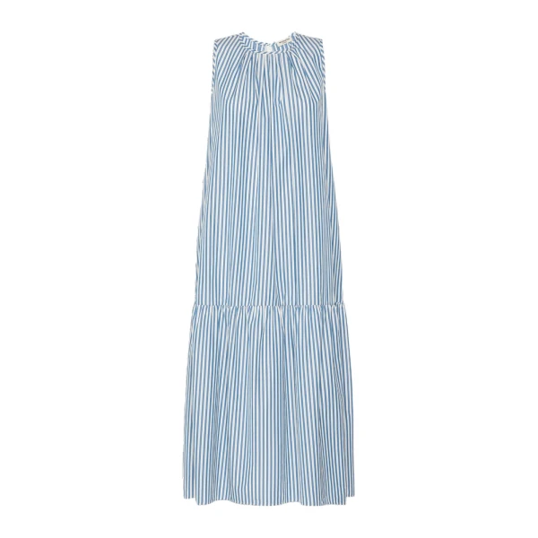 Max Mara Capo Long Cotton Poplin Dress in Cornflower Blue | Maxi Dresses | Coveti