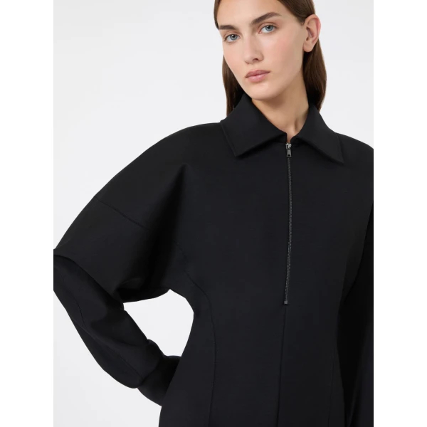 Max Mara Capo Wool and Lyocell Jersey Dress in Black | Maxi Dresses | Coveti