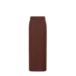 Max Mara Carabo Long Denim-Effect Wool Skirt in Rust | Denim Skirts | Coveti
