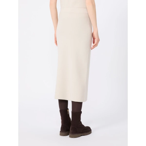 Max Mara Carbone Wool and Cashmere Pencil Skirt in Beige | Pencil Skirts | Coveti