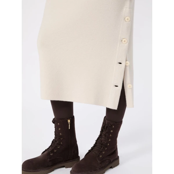 Max Mara Carbone Wool and Cashmere Pencil Skirt in Beige | Pencil Skirts | Coveti