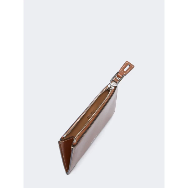 Max Mara Cardholder Leather Card Holder in Amber Brown | Wallets & Purses | Coveti
