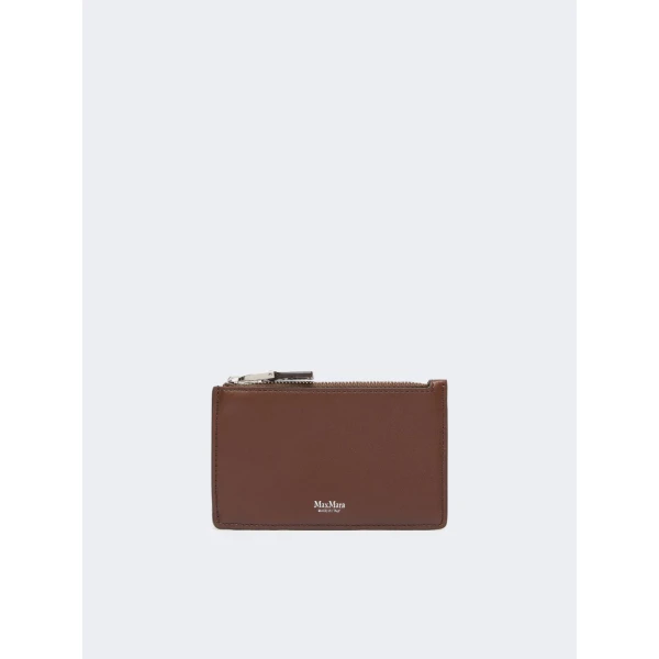 Max Mara Cardholder Leather Card Holder in Cocoa | Wallets & Purses | Coveti