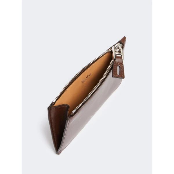 Max Mara Cardholder Leather Card Holder in Cocoa | Wallets & Purses | Coveti