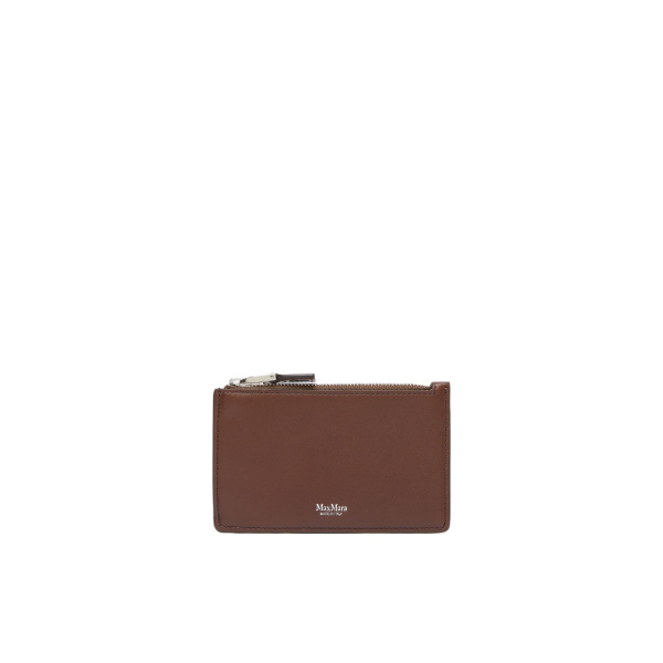 Max Mara Cardholder Leather Card Holder in Cocoa | Wallets & Purses | Coveti