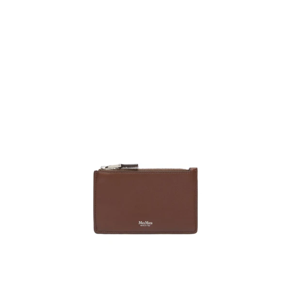 Max Mara Cardholder Leather Card Holder in Cocoa | Wallets & Purses | Coveti